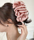 ビッグヘアクリップ 大きめサテンまとめ髪 韓国風 シュシュバンスクリップ レディース おしゃれ ヘアアレンジ ハーフアップ 夜会巻き髪飾り デートヘアアクセサリー 83SUIMIN-004