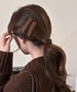 ウール調ヘアクリップ2点セットスリーピン フェルト風前髪クリップ跡がつかない 大人可愛いパッチンピンシンプル おしゃれヘアアクセサリーレトロ髪飾り起毛素材ヘアピン 83TTONG-001