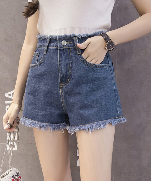 デニムショートパンツ レディース 短パン カットオフ ショーパン ハイウエスト ボトムス カジュアル アメカジ こなれ感 83YATONG-025