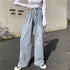 ハイウエスト デニム ワイドパンツ 韓国 レディース ゆったり ストレートパンツ ストリート 着やせ ジーパン10代 20代 30代 美脚 ロングパンツ 春秋夏冬 83YATONG-042