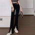 ハイウエスト デニムパンツ スリット韓国 レディース デニム フレアパンツ 脚長 美脚 ジーンズ ジーパン 美尻 タイト スキニーパンツ スリム ロングパンツ 83YATONG-058