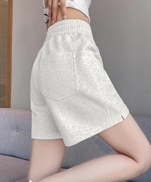 スウェットショートパンツ レディース夏服 ハイウエスト スポーツショーパン カジュアル スポーティー短パン 美脚脚長 楽ちん ルームウェア イージーパンツ韓国風 83CHENXN-003