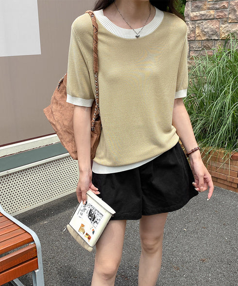 ショートパンツ レディース美脚ショーパン ポケット付き 着やせ 短パン ハイウエスト 夏ボトムス ベーシックショーパン ウエストゴム カジュアルパンツ無地 涼しげ 83CHENXN-004