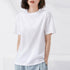 tシャツ レディース 半袖 無地ロングT クルーネック tシャツ ゆったり 体型カバー ベーシックTシャツ 白 シンプルカットソー着回しプルオーバー 夏服 12色 83DAKUN-001