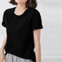 tシャツ レディース 半袖 無地ロングT クルーネック tシャツ ゆったり 体型カバー ベーシックTシャツ 白 シンプルカットソー着回しプルオーバー 夏服 12色 83DAKUN-001