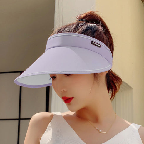 韓国サンバイザー つば広 レディース 夏 折りたたみサンバイザー おしゃれ スポーツ帽子 運動登山日よけ帽子 自転車 飛ばない 日焼け防止帽子 釣り 遮光キャンプ 83DBANG-001