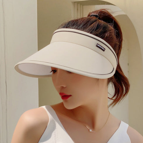 韓国サンバイザー つば広 レディース 夏 折りたたみサンバイザー おしゃれ スポーツ帽子 運動登山日よけ帽子 自転車 飛ばない 日焼け防止帽子 釣り 遮光キャンプ 83DBANG-001
