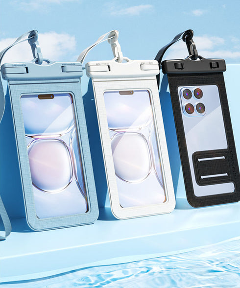スマホ用防水ケース 水中撮影スマホポーチ 幅広ストラップ付き 携帯防水ケース 全機種対応 タッチ操作可能 水泳砂浜 スマートフォンケース 夏海透明ポーチ 密封設計 83DDLQ-001