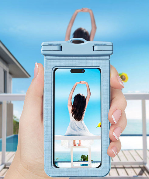 スマホ用防水ケース 水中撮影スマホポーチ 幅広ストラップ付き 携帯防水ケース 全機種対応 タッチ操作可能 水泳砂浜 スマートフォンケース 夏海透明ポーチ 密封設計 83DDLQ-001