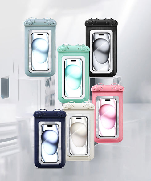 スマホ防水ケース タッチ可 スマホポーチ 水中撮影 ストラップ付き 携帯防水ケース お風呂 水泳砂浜スマートフォン防水ケース 全機種対応 指紋認証 防水ポーチ夏海 83DDLQ-002