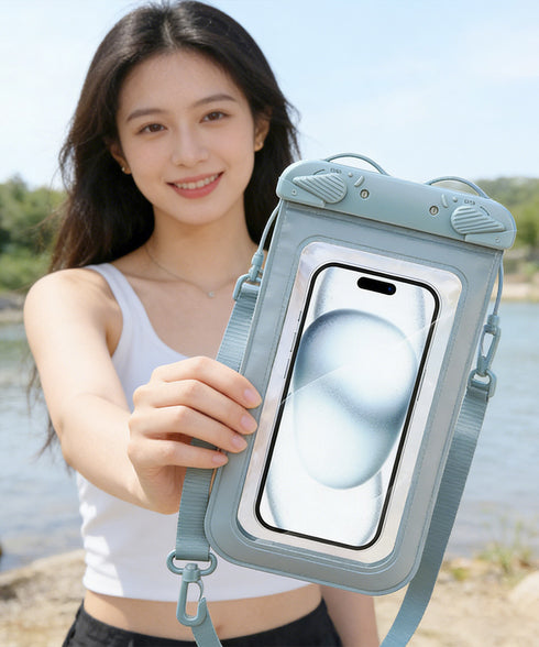 スマホ防水ケース タッチ可 スマホポーチ 水中撮影 ストラップ付き 携帯防水ケース お風呂 水泳砂浜スマートフォン防水ケース 全機種対応 指紋認証 防水ポーチ夏海 83DDLQ-002
