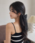 レースリボンバレッタ刺しゅうヘアクリップ 大人可愛いシアー髪飾り ロングクリップ 簡単ヘアアレンジ 韓国風大きめバレッタ エレガントフレンチガーリーヘアピンお洒落 83DIANQIAO-001