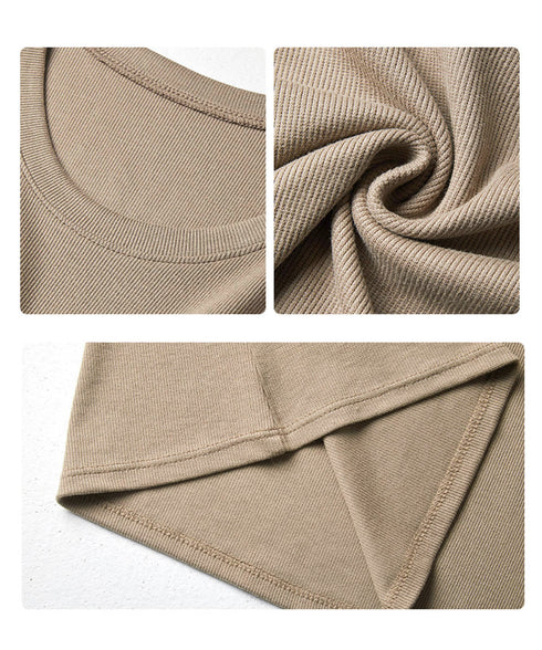 UネックTシャツ レディース 半袖 夏服 ベーシック リブtシャツ サマーカットソー 無地 着回し夏t 大人カジュアル 快適プルオーバー 涼しげトップス柔らかな 83FENGSE-002