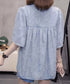 Vネックフリルブラウス 花柄刺しゅう夏服 レディース 半袖薄手 シャツブラウス 体型カバートップス きれいめ 大人可愛い フェミニン服 着やせ 人気ゆったりシャツ 83FENYUN-001