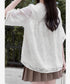 Vネックフリルブラウス 花柄刺しゅう夏服 レディース 半袖薄手 シャツブラウス 体型カバートップス きれいめ 大人可愛い フェミニン服 着やせ 人気ゆったりシャツ 83FENYUN-001