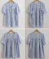 Vネックフリルブラウス 花柄刺しゅう夏服 レディース 半袖薄手 シャツブラウス 体型カバートップス きれいめ 大人可愛い フェミニン服 着やせ 人気ゆったりシャツ 83FENYUN-001