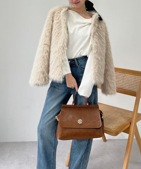 エコファーコート ファージャケット 冬服 レディース もこもこ フェイクファーアウター 高見え 暖かい 中綿入りコート ショート丈羽織り ふわふわ 秋冬韓国 上品 83FYMEI-001