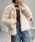エコファーコート ファージャケット 冬服 レディース もこもこ フェイクファーアウター 高見え 暖かい 中綿入りコート ショート丈羽織り ふわふわ 秋冬韓国 上品 83FYMEI-001