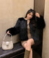 エコファーコート ファージャケット 冬服 レディース もこもこ フェイクファーアウター 高見え 暖かい 中綿入りコート ショート丈羽織り ふわふわ 秋冬韓国 上品 83FYMEI-001
