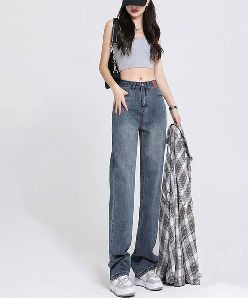 裏起毛デニムパンツ 暖かいジーンズ 厚手 ハイウエストストレートパンツ レディース裏ボアロングパンツ カジュアル 美脚脚長レトロデニム 着やせ あったかパンツ秋冬 83HSHUNI-001