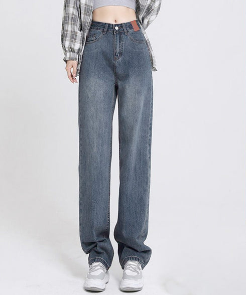 裏起毛デニムパンツ 暖かいジーンズ 厚手 ハイウエストストレートパンツ レディース裏ボアロングパンツ カジュアル 美脚脚長レトロデニム 着やせ あったかパンツ秋冬 83HSHUNI-001