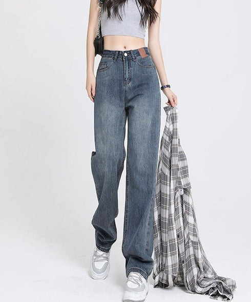 裏起毛デニムパンツ 暖かいジーンズ 厚手 ハイウエストストレートパンツ レディース裏ボアロングパンツ カジュアル 美脚脚長レトロデニム 着やせ あったかパンツ秋冬 83HSHUNI-001