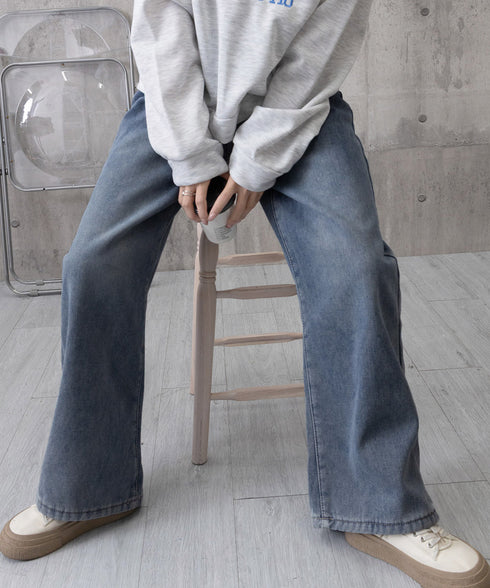 裏起毛デニムパンツ 暖かいジーンズ 厚手 ハイウエストストレートパンツ レディース裏ボアロングパンツ カジュアル 美脚脚長レトロデニム 着やせ あったかパンツ秋冬 83HSHUNI-001