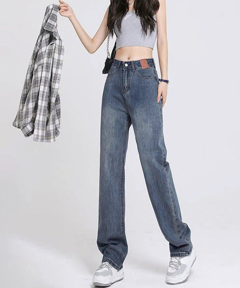 裏起毛デニムパンツ 暖かいジーンズ 厚手 ハイウエストストレートパンツ レディース裏ボアロングパンツ カジュアル 美脚脚長レトロデニム 着やせ あったかパンツ秋冬 83HSHUNI-001