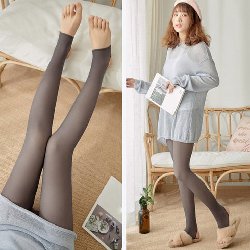 フェイクタイツ 薄型ストッキング風タイツ 韓国 細見え 肌色フェイクストッキング 冷え防止 伝線しにくいトレンカ 締め付けないヌードタイツ お腹引き締め 美脚脚長 83LAIBEI-001