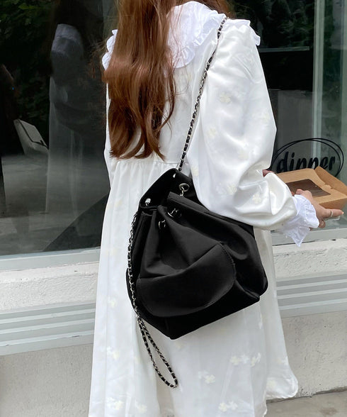 巾着リュック ナイロンチェーンバッグ軽量 斜めがけバッグ カジュアル ドローストリングバッグ 使いやすい リュックサック シンプルバックパック 肩掛けバッグ旅行鞄 83LLPJ-002