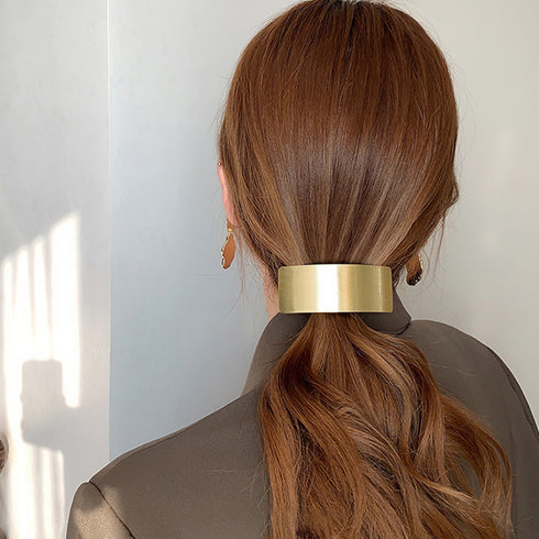 メタルバレッタ 大きめ ヘアクリップ韓国 おしゃれ ヘアアクセサリー 簡単まとめ髪 シンプル ファッション雑貨 ヘアアレンジ 大人可愛い ヘアピン きれいめ髪飾り 83LVHENG-001
