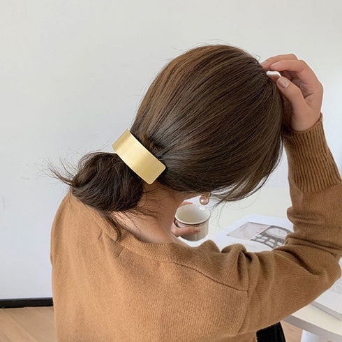 メタルバレッタ 大きめ ヘアクリップ韓国 おしゃれ ヘアアクセサリー 簡単まとめ髪 シンプル ファッション雑貨 ヘアアレンジ 大人可愛い ヘアピン きれいめ髪飾り 83LVHENG-001