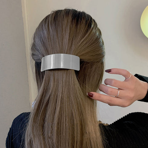 メタルバレッタ 大きめ ヘアクリップ韓国 おしゃれ ヘアアクセサリー 簡単まとめ髪 シンプル ファッション雑貨 ヘアアレンジ 大人可愛い ヘアピン きれいめ髪飾り 83LVHENG-001