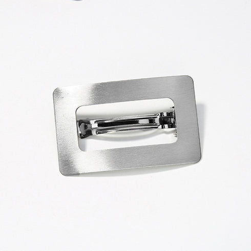 プレートバレッタ 韓国 スクエアフレーム メタル ヘアクリップ カッチン留め ヘアアクセサリー 幅広 ヘアピン ヘアアレンジ 髪留め カジュアル ワイドバレッタ 83LVHENG-002