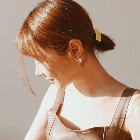 メタルバレッタ ヘアクリップ 韓国髪飾り おしゃれ ヘアアクセサリー 簡単 まとめ髪 シンプル おしゃれ ヘアアレンジ 大人可愛い 光沢感ヘアピン 上品きれいめ 83LVHENG-003