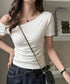 ワンショルダーTシャツオフショルダー夏服 レディース 片肩オフショルカットソー 無地 大人カジュアル セクシー tシャツ お洒落 夏トップス 肩出しカットソー半袖 83LYQYZ-002