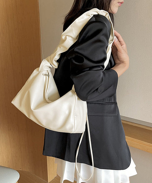 ギャザーショルダーバッグ ドロストバッグ レディース ドロストショルダーバッグ 2WAY ボディバッグ 軽量 大人カジュアル ワンショルダーバッグ フェイクレザー 83MAOREN-001