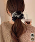 ヒョウ柄シャギーニットボリュームシュシュ 韓国風ヘアゴム ふわふわニットシュシュ 大人かわいいまとめ髪ゴム 秋冬ヘアアクセサリー人気レオパード柄アクセ簡単まとめ髪 83MEI-001