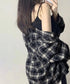 レディースチェックシャツブラウスレトロ風 大人カジュアル チェック柄シャツ ゆったりシャツカーディガン 長袖ライトアウター 体型カバー羽織り韓国風ビッグシャツ四季 83OUQING-002