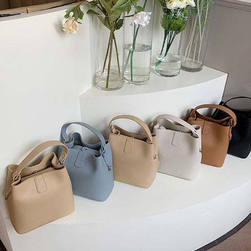 ショルダーバッグ 2wayバケットバッグ レディース 通勤通学 ハンドバッグ カジュアル ポシェット 肩掛けカバン スクエア 大人かわいい 手提げ鞄 韓国風全5色 83PJW-001