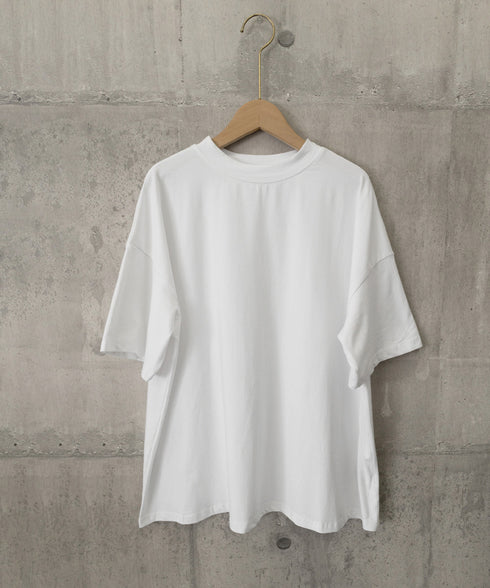 オーバーサイズTシャツ無地半袖レディース ゆったり おしゃれカットソー クルーネック ビッグtシャツ 大人カジュアルトップス 五分袖 体型カバー夏服 韓国風楽ちん 83QIANHUI-001