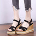 ウェッジソールサンダル 美脚厚底サンダル クロスベルト 軽量サンダル 韓国 アンクルストラップ サマーサンダル 歩きやすい お洒落 夏靴 8cmヒール 脚長綺麗目 83RAJL-009