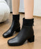 ショートブーツ 美脚 リブ切り替えブーツ レディース 裏起毛ソックスブーツ PUレザー スクエアトゥブーツ 太ヒールブーティ 痛くない 疲れないブーツ きれいめ靴 83RAJL-011