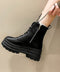 ショートブーツ厚底 ワークブーツ美脚脚長 カッコいい ミドルブーツ レディース 履きやすい ストームブーツ サイドジップ 歩きやすい合皮ブーツ 韓国風カジュアル靴 83RAJL-015
