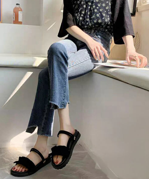 2WAY厚底サンダル フリルサンダル美脚 大人ガーリーラッフルサンダル ミュールサンダル 夏靴 可愛いコンフォートサンダル ストラップサンダル きれいめ疲れない靴 83RAJL-019