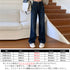 デニム ストレートパンツ ジーンズ 韓国 お洒落 ハイウエストデニムパンツ レディース フロントポケット ウォッシュ加工デニム 体型カバー美脚脚長 大人カジュアル 83RKAI-001
