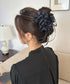 チュールバンスクリップリボンヘアクリップ バンスクリップ大きめ ビッグヘアクリップ ボリュームヘアアクセサリー 韓国風ヘアクリップ 大人可愛いヘアアクセ上品髪飾り 83SUIMIN-002