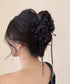 チュールバンスクリップリボンヘアクリップ バンスクリップ大きめ ビッグヘアクリップ ボリュームヘアアクセサリー 韓国風ヘアクリップ 大人可愛いヘアアクセ上品髪飾り 83SUIMIN-002