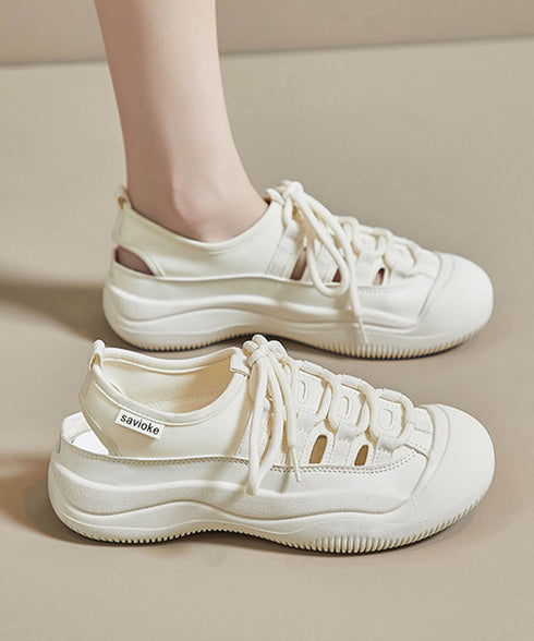 スニーカー レディース 通気性スニーカー レースアップ ローカットシューズ 歩きやすい スニーカー サンダル 疲れない 通勤通学靴 春夏 美脚 履きやすい 韓国風 83SURUI-001