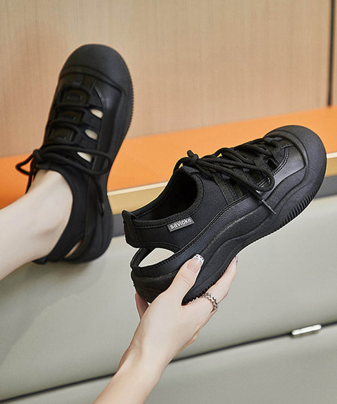 スニーカー レディース 通気性スニーカー レースアップ ローカットシューズ 歩きやすい スニーカー サンダル 疲れない 通勤通学靴 春夏 美脚 履きやすい 韓国風 83SURUI-001